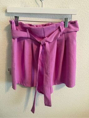 iris Pink Tie-Waist Mini Skirt